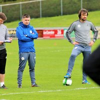 Latvijas futbola izlases sākumsastāvā spēlē pret Gruziju būs izmaiņas, saka treneris