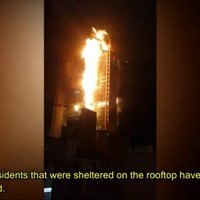 Video: Uguns posta 33 stāvu ēku Korejā