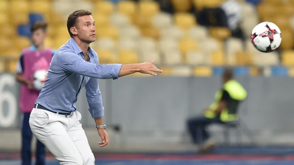 Ukraines head coach Andriy Shevchenko