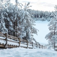 Foto: Pasakainas ziemas ainavas Ogres Zilajos kalnos