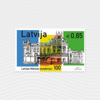 'Latvijas Pasts' izdod LMA dibināšanas simtgadei veltītu pastmarku