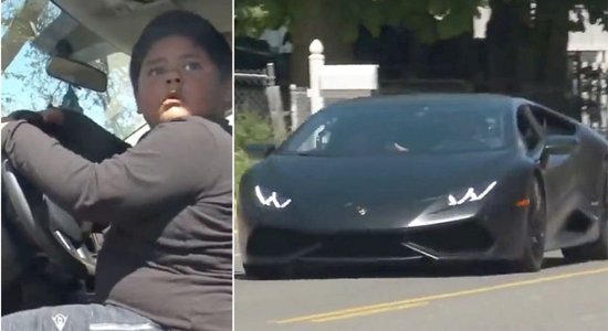 Video: ASV uz šosejas apturēto piecgadīgo puiku izvizina ar īstu 'Lamborghini'