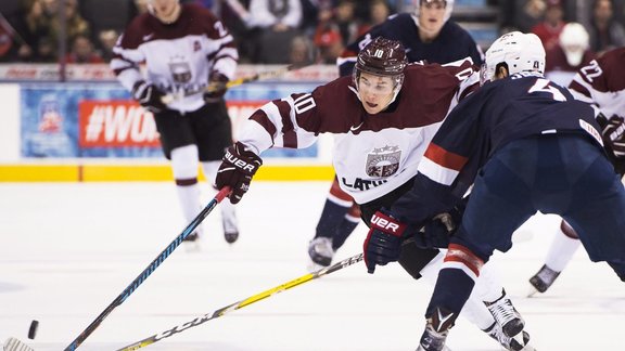 World Junior USA Latvia Hockey