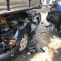 На Рижской окружной дороге столкнулись пять машин: движение заблокировано