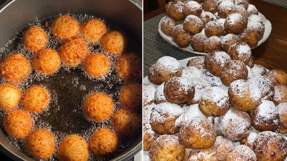 Kā bērnībā – pufīgās biezpiena bumbiņas jeb "pončiki"