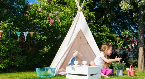 Kā izveidot pasakainu indiāņu stila telti jeb tipi būdiņu?