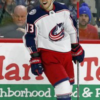 Par NHL spožāko zvaigzni pagājušajā nedēļā atzīts 'Blue Jackets' uzbrucējs Etkinsons