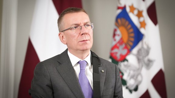 09.10.2024. Valsts prezidenta Edgara Rinkēviča un Ministru prezidentes Evikas Siliņas tikšanās un preses konference