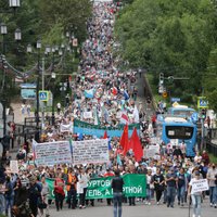 Habarovskā jau sesto nedēļas nogali turpinās protesti
