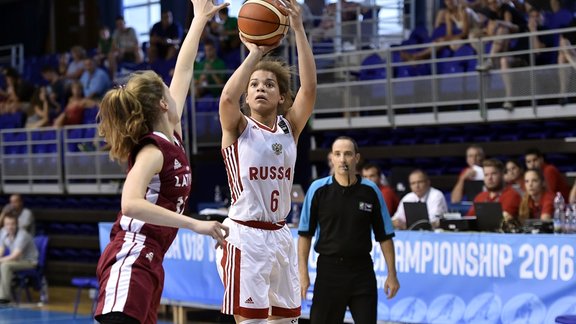 Basketbols, Eiropas čempionāts, Latvijas U-18 basketbolistes: Krievija - 11