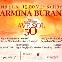 Rīgas kamerkoris Ave Sol 50 gadu jubilejā aicina uz Karla Orfa oratorijas Carmina burana atskaņojumu