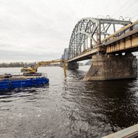 ФОТО. В Риге стартовало строительство первой опоры моста Rail Baltica