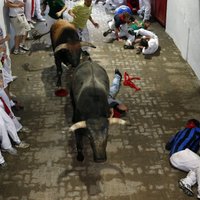 Fotoreportāža: vēršu skrējiens Pamplonā