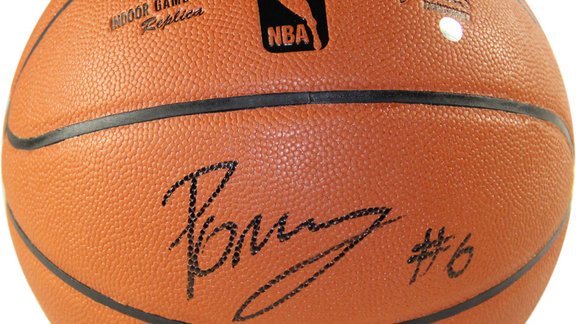 KRISTAPS PORZINGIS SIGNED IO BASKETBALL