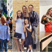 ФОТО: Как латвийские знаменитости отметили первый день учебного года