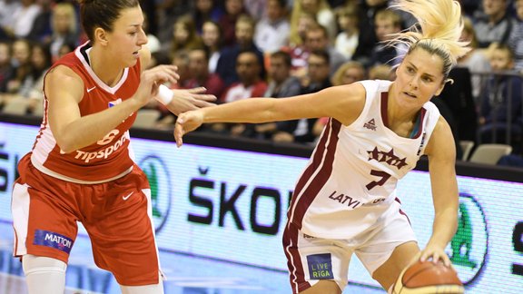 Basketbols, Latvijas sieviešu basketbola izlase EČ kvalifikācijas turnīra spēlē pret  Čehiju - 6