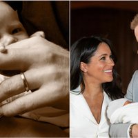 Princis Harijs un hercogiene Megana publisko jaunu dēliņa Ārčija foto