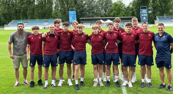 U-18 puišu regbija-7 izlasei vēsturiska debija Eiropas elitē