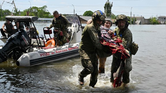 Ukraina Kahovka plūdi 