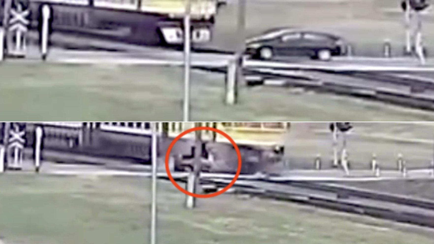 Publiskots video ar vilciena un auto sadursmes brīdi Daugavpilī