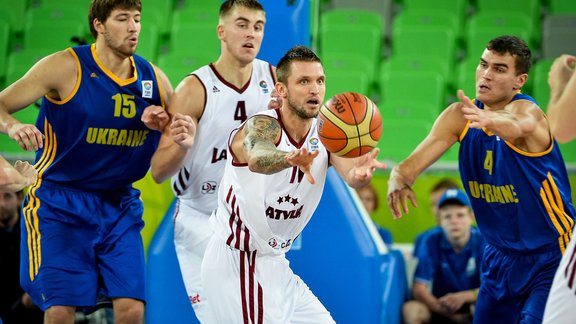 EČ basketbolā: Latvija - Ukraina