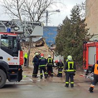 Policija sākusi kriminālprocesu saistībā ar sagruvušo ēku Rīgas centrā