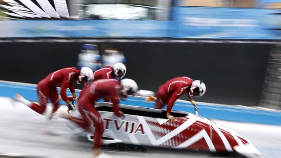 Pekinas olimpiskās spēles, bobslejs. Četrinieki, otrā diena (Oskars ĶIbermanis) - 3