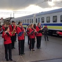 ФОТО, ВИДЕО: В Ригу прибыл первый поезд рейса Киев-Минск-Вильнюс-Рига