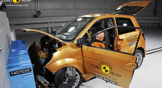 Mazie elektromobiļi izgāžas 'EuroNCAP' triecienu testos