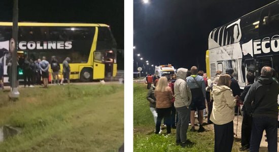 ДОПОЛНЕНО. Автобус Москва-Рига, который на ночь тормознули под Волоколамском, вернулся в Латвию