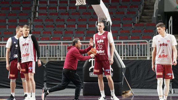 Basketbols, Latvijas izlases treniņš 2023. gada februārī