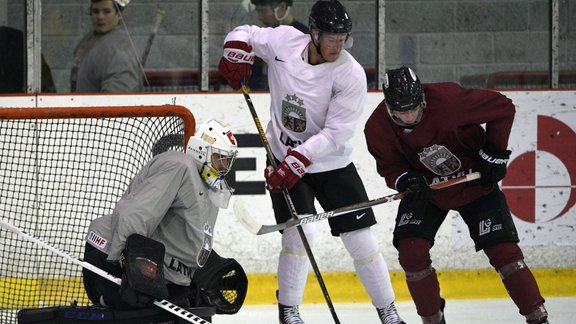 Hokejs. Latvijas hokeja izlases treniņš pirms turnīra Bledā - 26