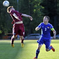 Šabala un Rakels nodrošina Latvijas U-21 futbola izlasei pārliecinošu uzvaru
