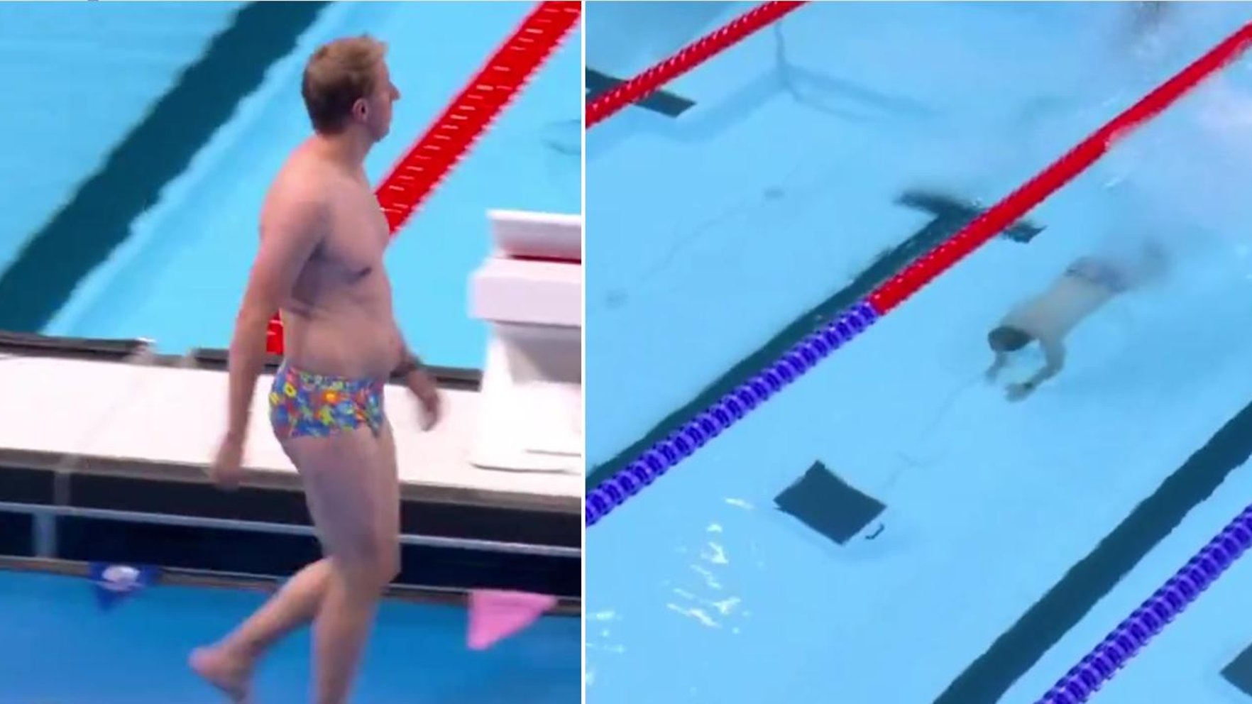 Video: Glābējs kļūst par olimpisko sensāciju peldēšanas sacensībās