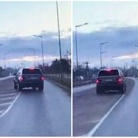 ВИДЕО: Лысая резина? BMW X5 на мокрой дороге чуть не вылетел на встречку