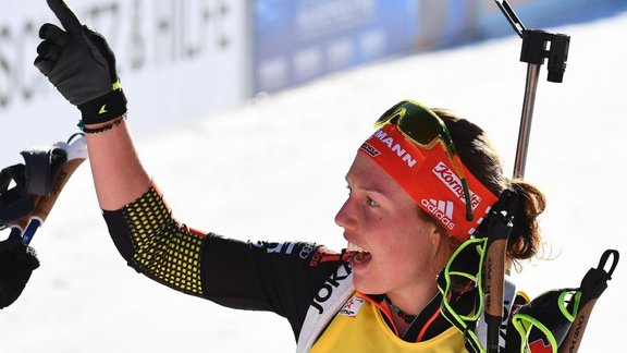 Winner Laura Dahlmeier of Germany 