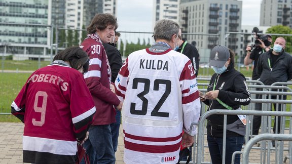 Latvijas hokeja līdzjutēji pasaules čempionāta spēlē pret Vāciju - 21