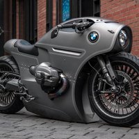 Foto: Krievijas meistaru pārbūvēts BMW motocikls aviācijas stilā