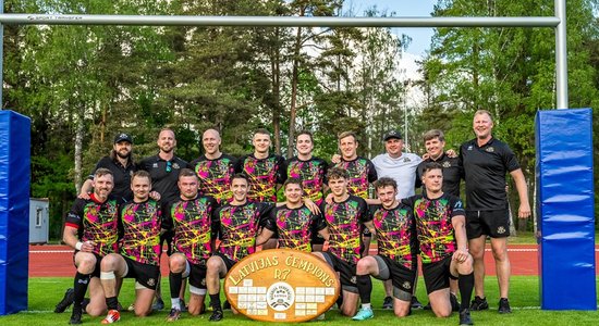 "Livonia" spraigā finālā atgūst Latvijas čempionu titulu regbijā-7