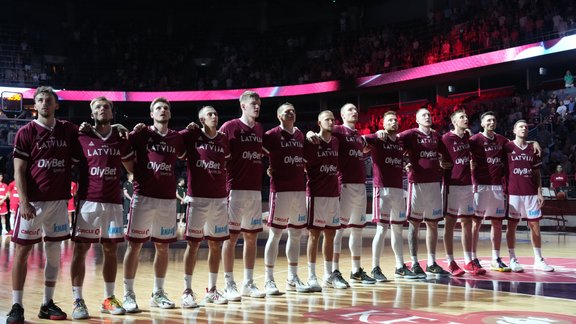 Basketbols, pārbaudes spēle: Latvija - Gruzija