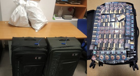 ФОТО. ЧП в аэропорту Вильнюса: у гражданина Латвии нашли два чемодана, набитых контрабандой