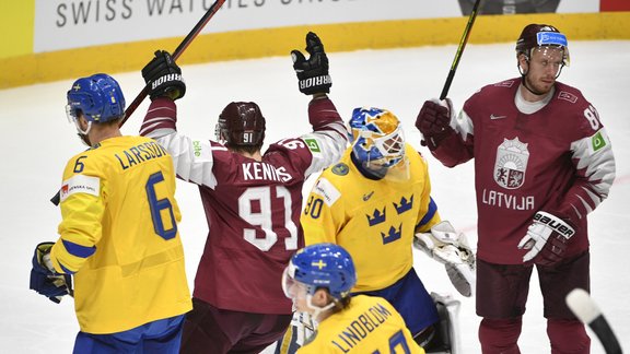 Hokejs, pasaules čempionāts: Latvija - Zviedrija