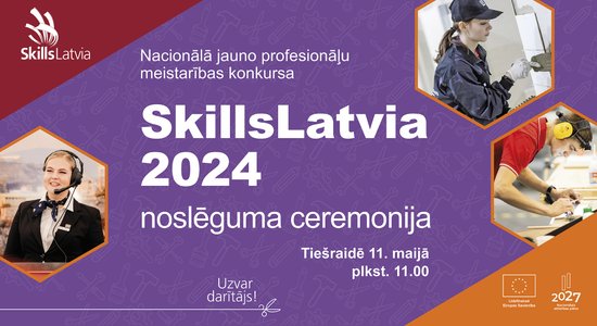 Skaties konkursa SkillsLatvia 2024 apbalvošanas ceremoniju