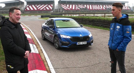 Video: Mārtiņš Sesks Biķernieku trasē izmēģina jauno 'Škoda Octavia RS'