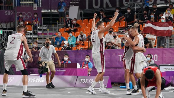 Tokijas olimpiskās spēles, 3x3 basketbols, ceturtdaļfināls: Latvija - Japāna - 48