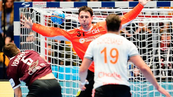 Handbols, Eiropas čempionāts: Latvija - Nīderlande - 1