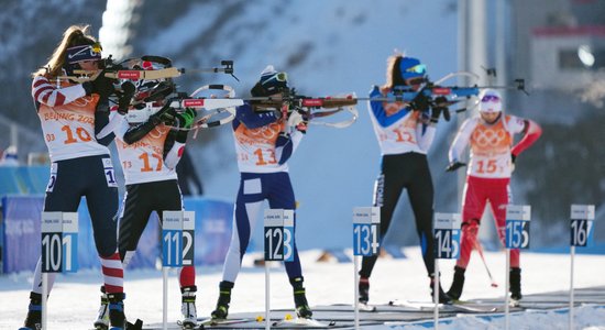 Pekinas olimpisko spēļu biatlona rezultāti 4x6 km stafetē sievietēm (16.02.2022.)