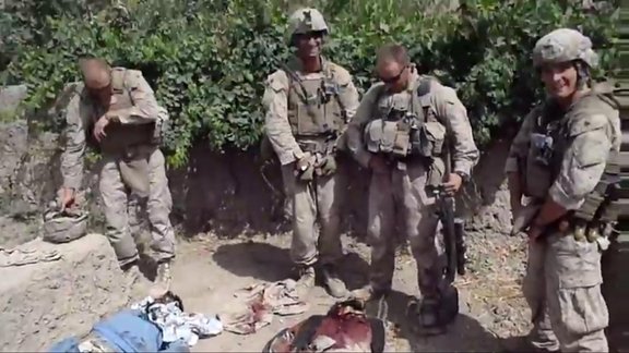 U.S. Marines urinating and talibs