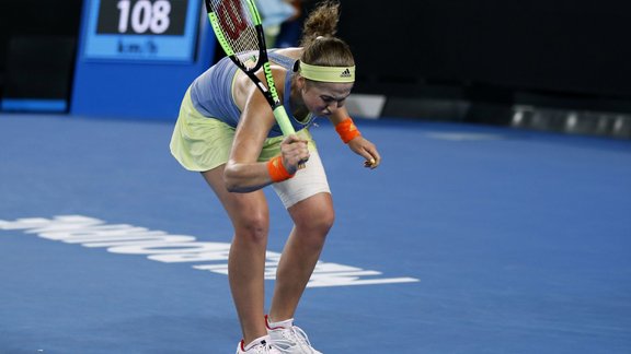 Teniss, Australian open: Jeļena Ostapenko - Anete Kontaveita - 1