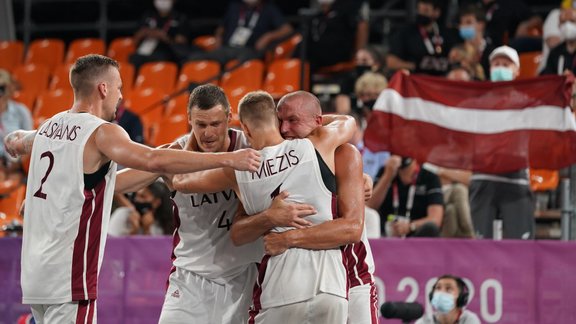 Tokijas olimpiskās spēles, 3x3 basketbols, ceturtdaļfināls: Latvija - Japāna - 45